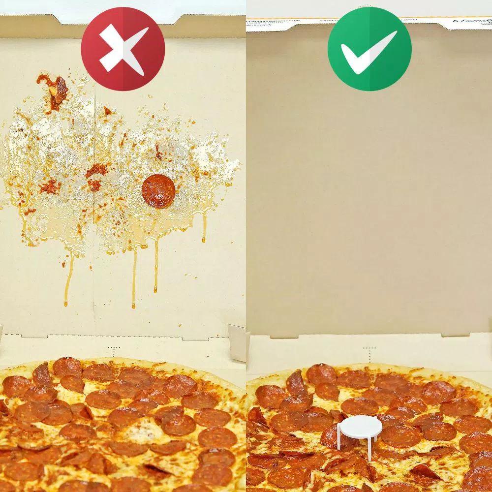 Southern Homewares Pizza Lid Savers, White Plastic Tripods (Set of 200)