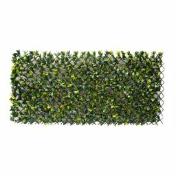 Greensmart Decor 40 in. x 80 in. Artificial Lemon Leaf Lattice Privacy Screen thumbnail 3