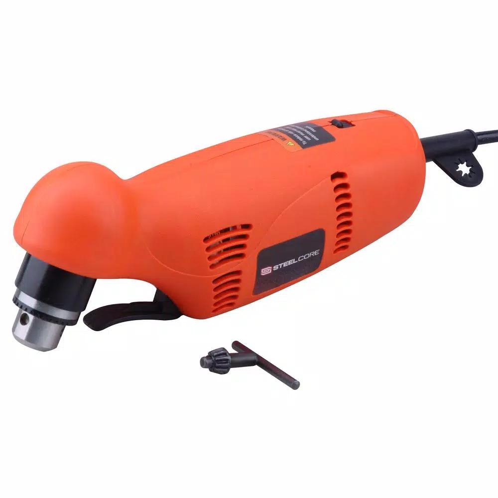 Steel Core 3/8 in. Corded Right Angle Drill, 3.8 Amp, Variable Speed Reversible