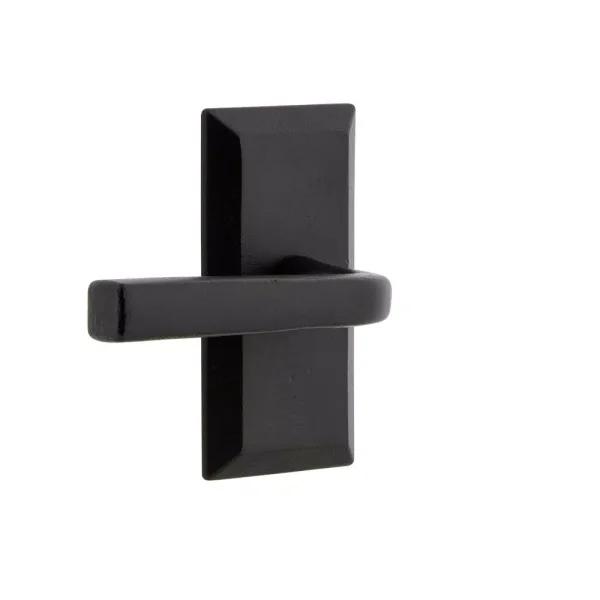Unbranded Ageless Iron Vale Plate Double Dummy Lever with Lance Door Lever in Black Iron
