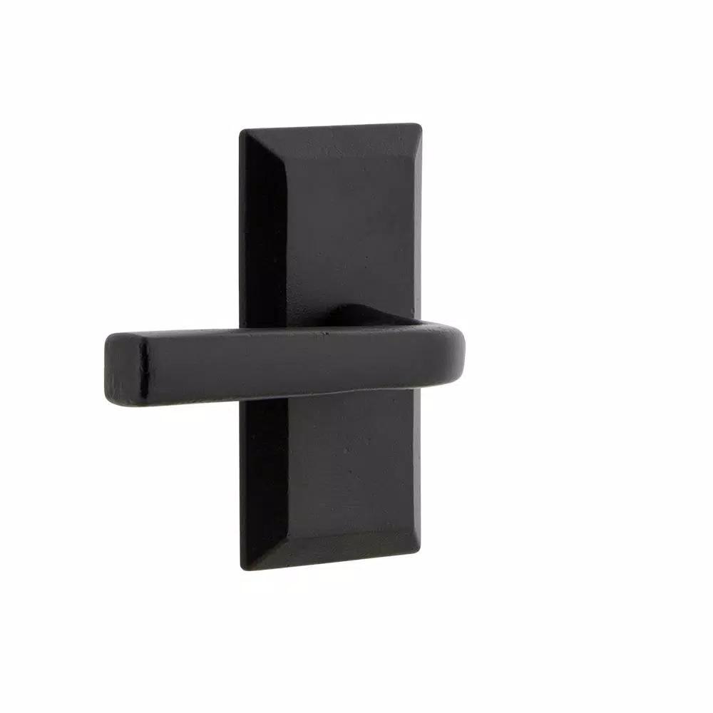 Unbranded Ageless Iron Vale Plate Double Dummy Lever with Lance Door Lever in Black Iron