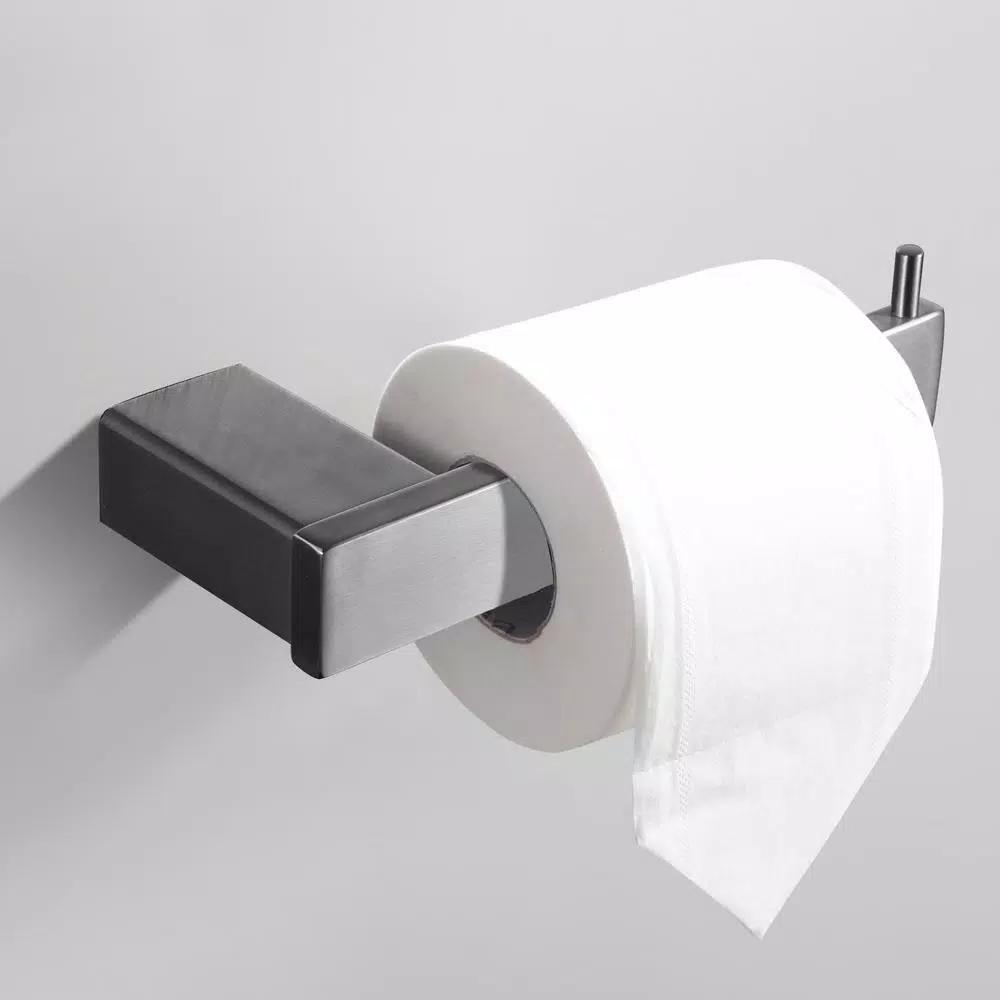 Boyel Living Stainless Steel 4-Piece Bathroom Accessories Set - Silver Wall Mounted Hardware Kit
