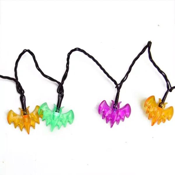 Northlight 4.75 in. LED Multi-Color Bat Halloween String Lights, 10-Set
