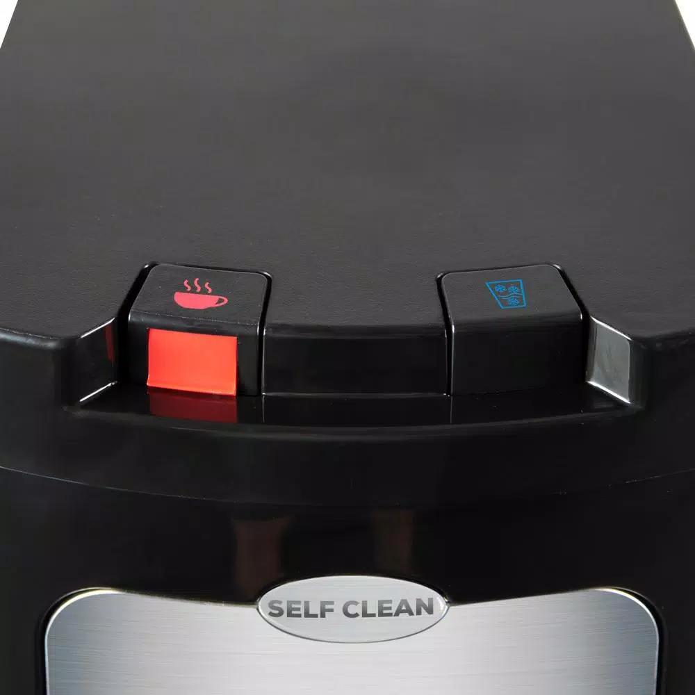 Igloo Bottom Loading Water Dispenser with Ozone Self-Cleaning, Hot & Cold, Black/Stainless Steel