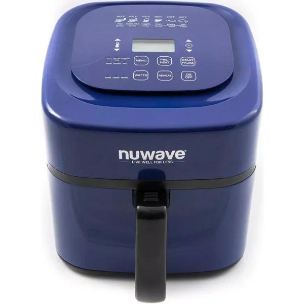 NuWave Brio 6 Qt. Digital Air Fryer with Retractable Cord, Cobalt Blue