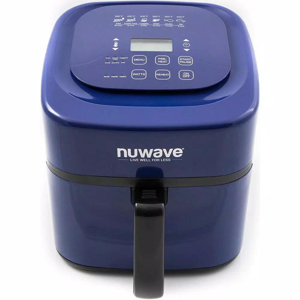 NuWave Brio 6 Qt. Digital Air Fryer with Retractable Cord, Cobalt Blue