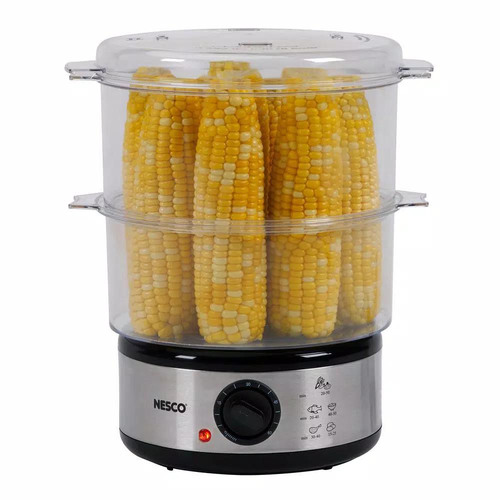 Nesco ST-25F 5 Qt. Stainless Steel Food Steamer and Rice Cooker