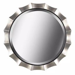 Kenroy Home Chorale 34 in. Round Silver Contemporary Accent Mirror thumbnail 1
