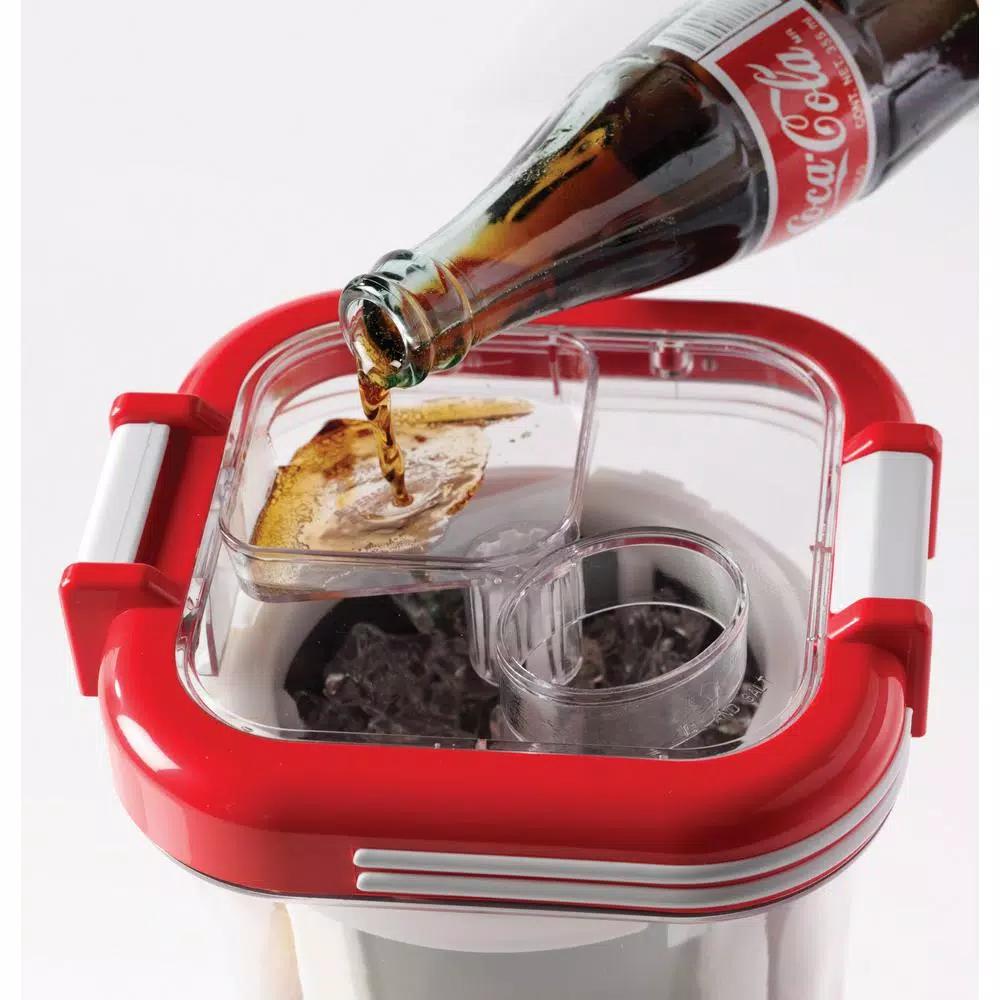 Nostalgia Coca-Cola 32 oz. Slush Drink Maker, Red Countertop Frozen Drink Machine