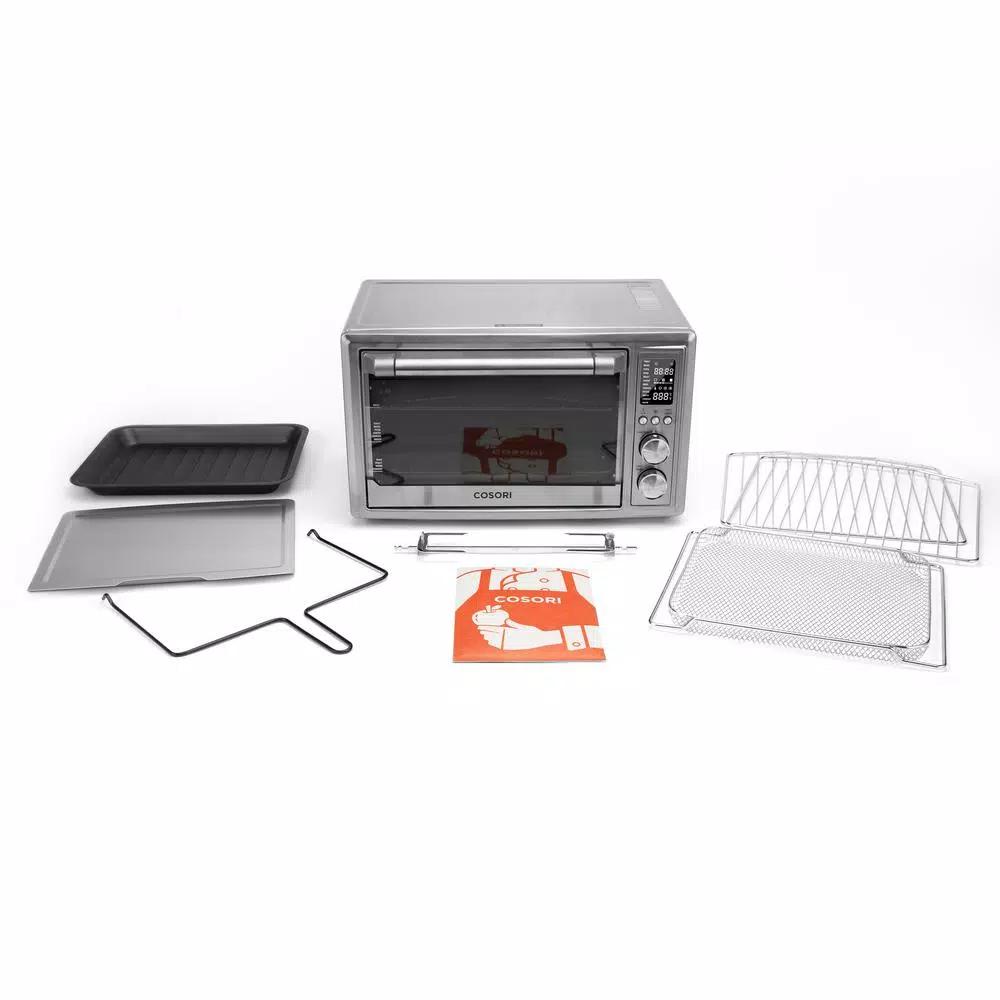 Cosori 30Qt Stainless Steel 12-in-1 Air Fryer Toaster Oven with Rotisserie and Extra Wire Rack