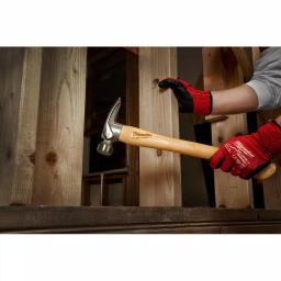 Milwaukee 19 oz. Milled Face Hickory Framing Hammer with Magnetic Nail Set and Hammer Loop thumbnail 5