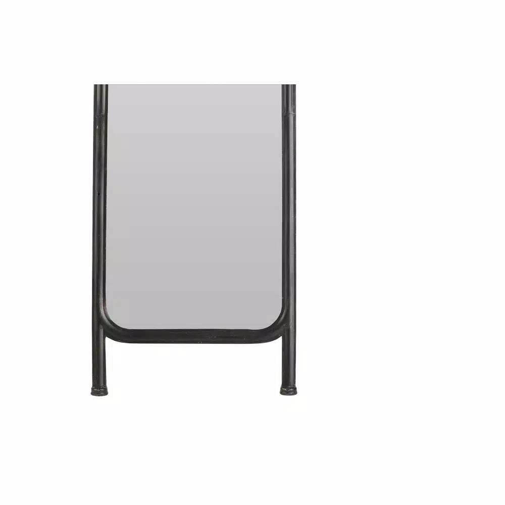 StyleWell Antique Black Standing Mirror with Metal Frame, 16 in. W x 66 in. H.