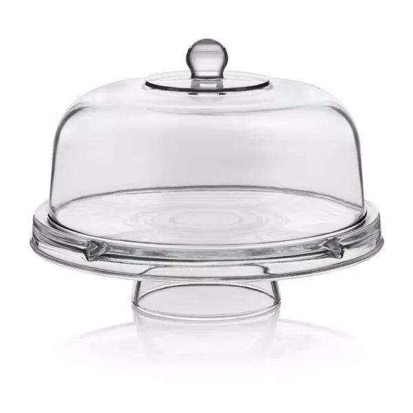 Libbey Selene 2-Piece 6-in-1 Versatile Glass Server and Appetizer Tray Set