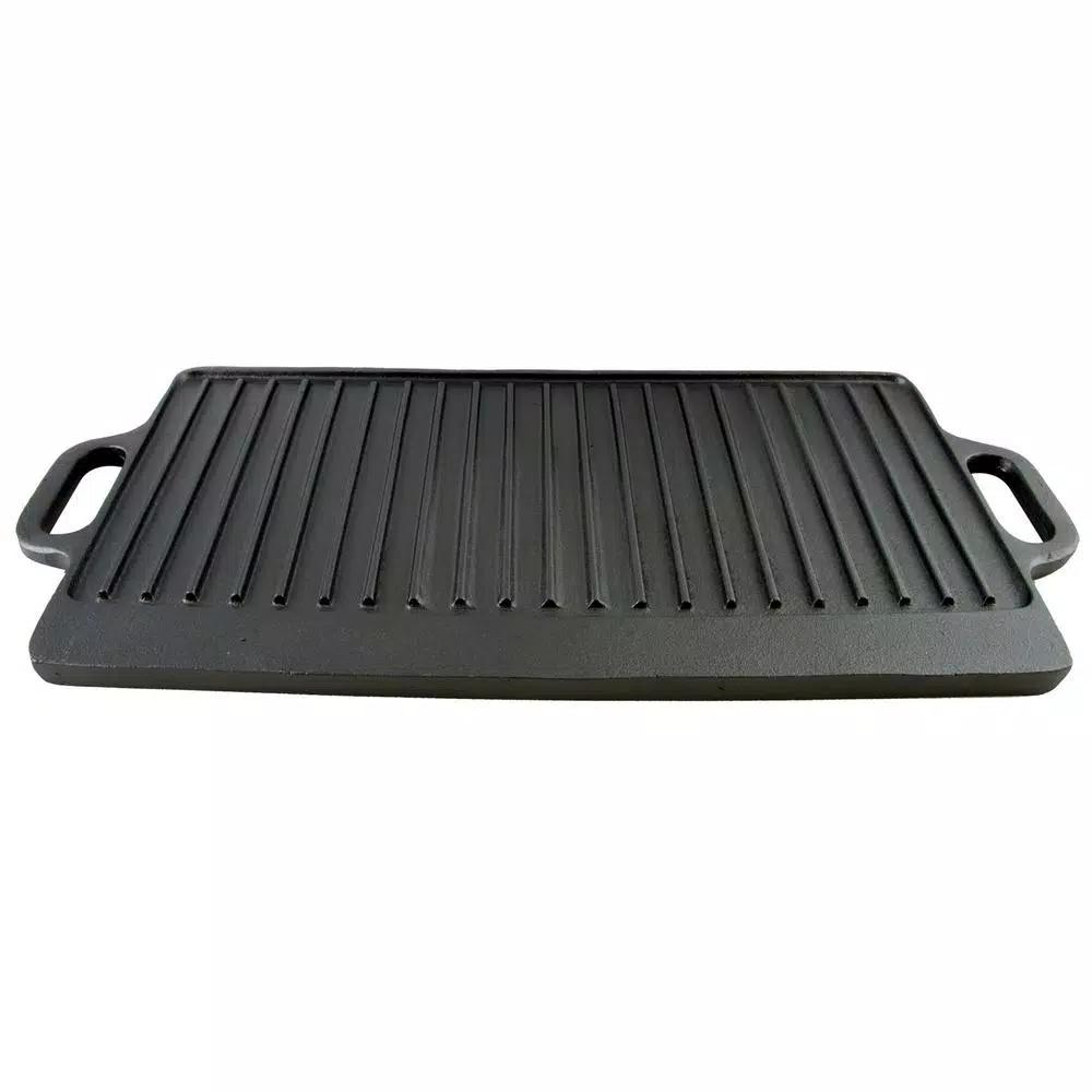 General Store Addlestone Cast Iron Reversible Griddle with Handles, 17 x 13 in.
