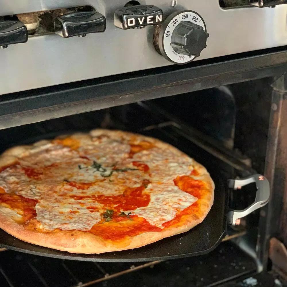 Outset 14 in. Cast Iron Pizza Iron with Forged Steel Handles