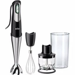 Braun MultiQuick 7 MQ725 SmartSpeed 400W Immersion Hand Blender with Chopper and Whisk, Black/Stainless Steel thumbnail 1