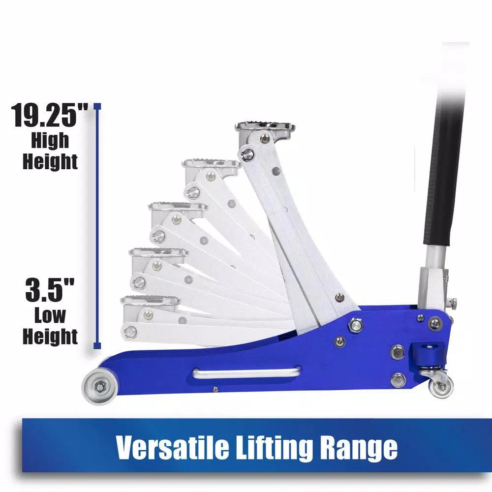 Arcan ALJ2TW 2-Ton Aluminum Floor Jack, Lightweight Service Jack with Dual Pump Pistons