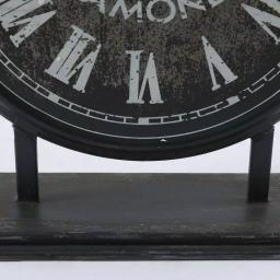 Winsome House Black Metal Vintage Table Top Clock with Roman Numerals thumbnail 6