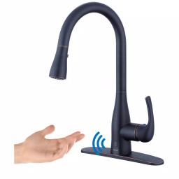 Flow Series Motion Activated Single-Handle Pull-Down Kitchen Faucet, Oil Rubbed Bronze (3-Pack) thumbnail 3