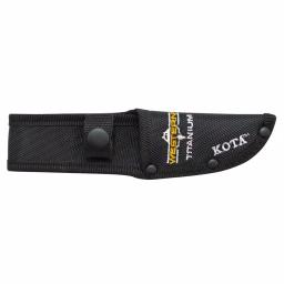 Western Kota 7 in. Titanium Bonded Drop Point Fixed Blade Knife with G10 Handle and Sheath thumbnail 3