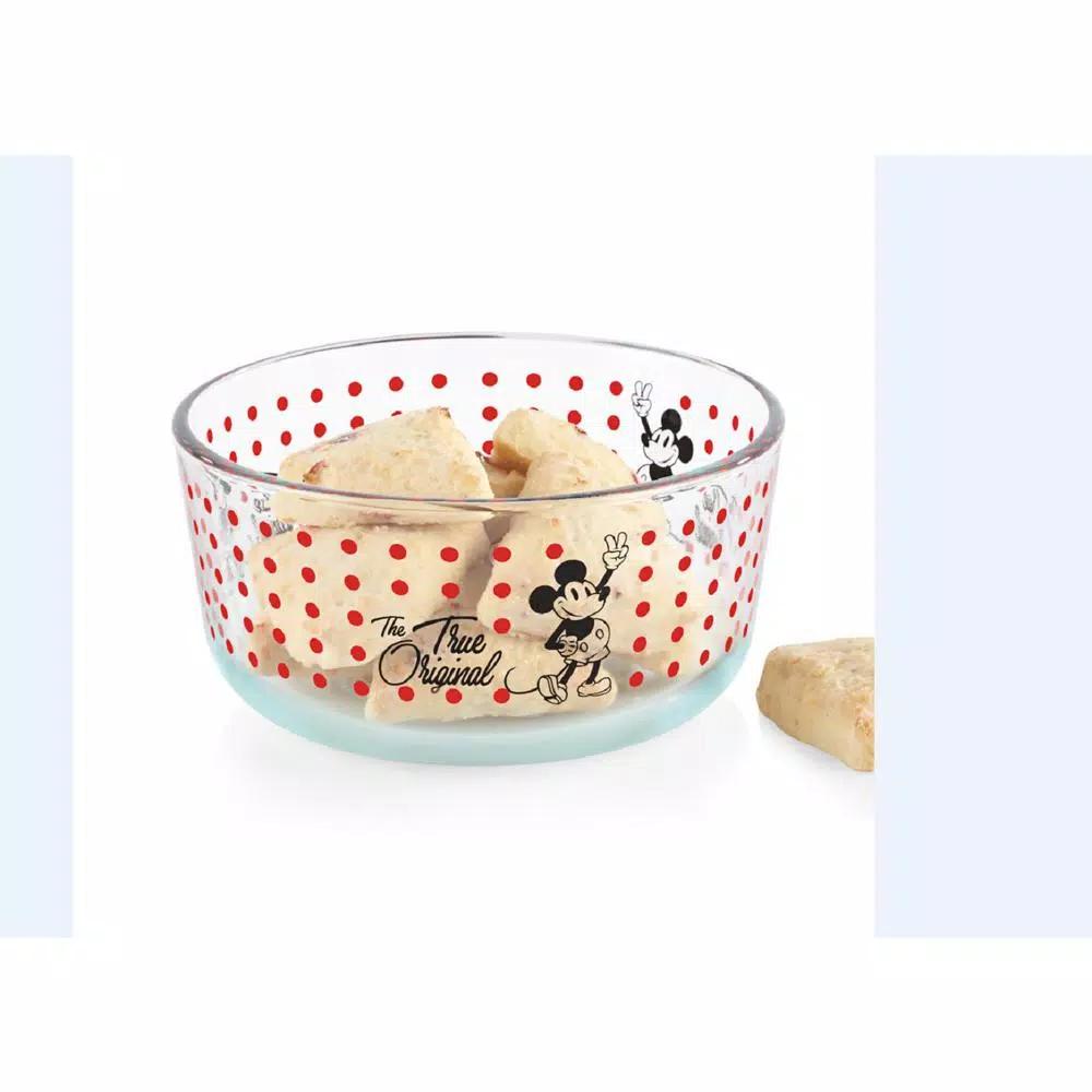 Pyrex Disney Mickey Mouse The True Original 6-Piece Glass Food Storage Container Set with Lids