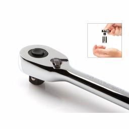 TEKTON 3/8 in. Drive Quick-Release Ratchet Set, 5-Piece, 90-Tooth Flex Head thumbnail 4
