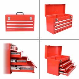 Apollo 300-Piece Mechanics Tool Kit with 3-Drawer Steel Tool Box thumbnail 2