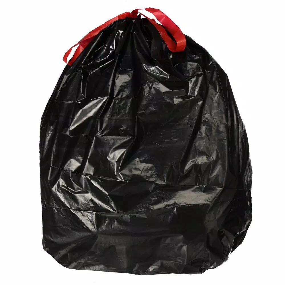 Ultrasac 33 Gallon Black Large Drawstring Trash Bags, Heavy Duty, 86-Count
