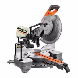RIDGID 12 in. 15 Amp Dual Bevel Sliding Miter Saw Kit with Universal Mobile Stand thumbnail 2
