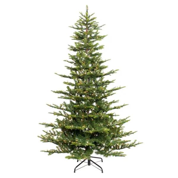 Puleo International 7.5 ft. Aspen Fir Artificial Christmas Tree with 700 Warm White Lights