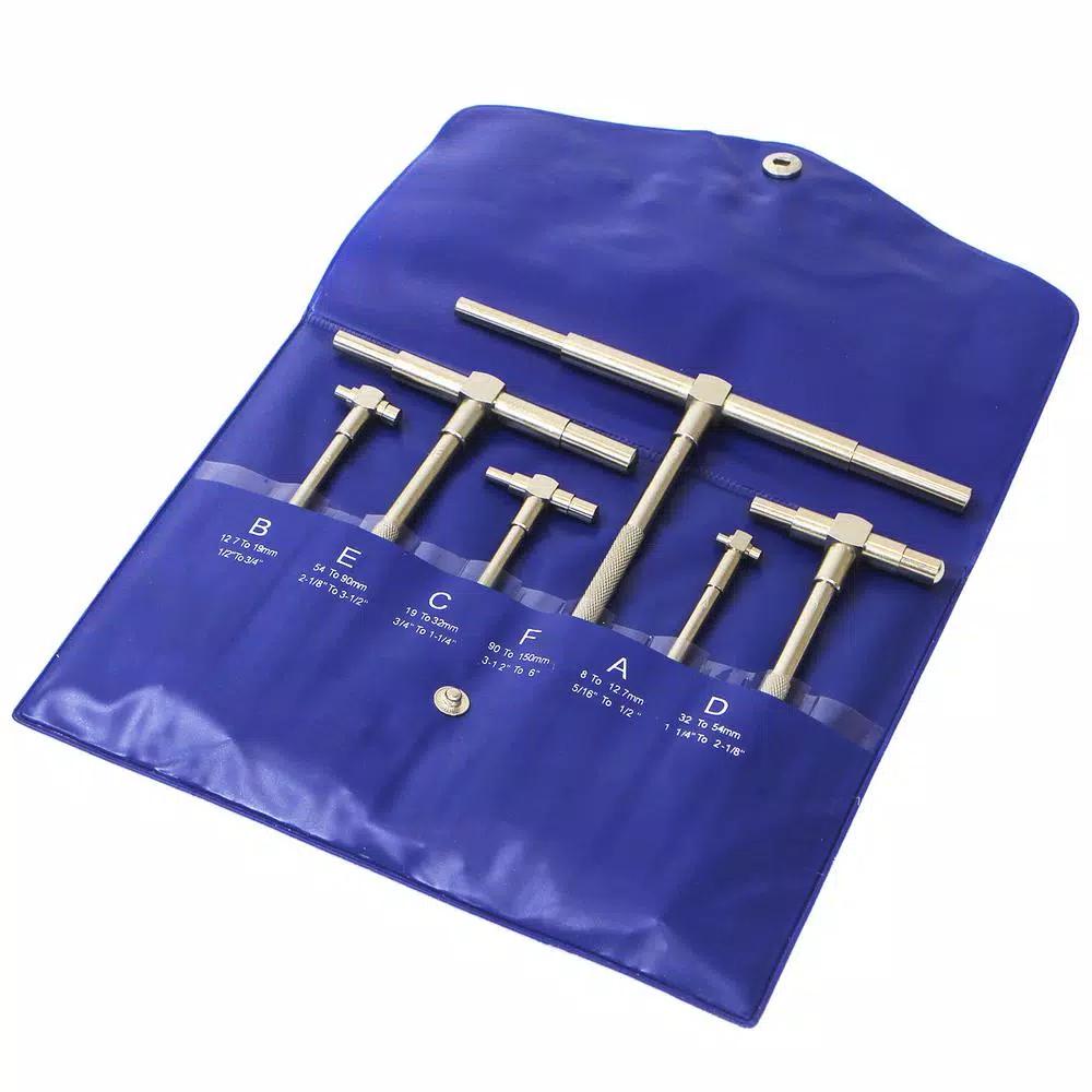 Stark 6-Piece Telescoping Gauge Set, 5/16 in. to 6 in. Precision T-Bore Hole Caliper