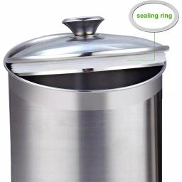 Cooks Standard 4-Piece 18/10 Stainless Steel Canister Set with Tempered Glass Lids thumbnail 5