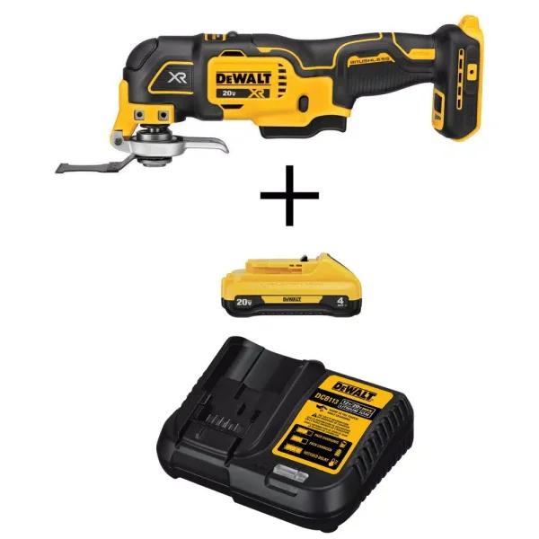 DEWALT 20V MAX XR Brushless 3-Speed Oscillating Multi-Tool Kit with 4.0Ah Battery and Charger