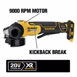 DEWALT 20V MAX XR Brushless 4-1/2 in. Paddle Switch Angle Grinder Kit with 4.0Ah Battery and Charger thumbnail 3