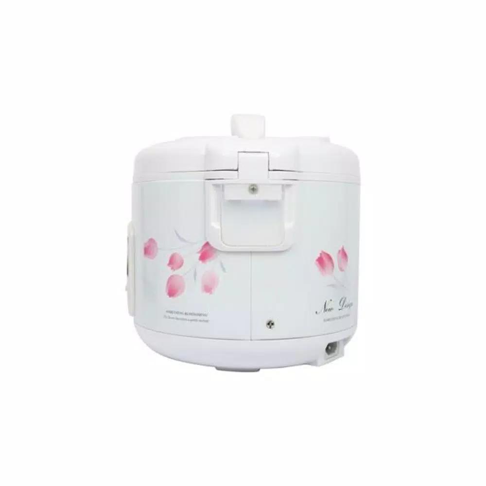 Tayama Cool Touch TRC-08 8-Cup White Rice Cooker with Steamer and Non-Stick Inner Pot