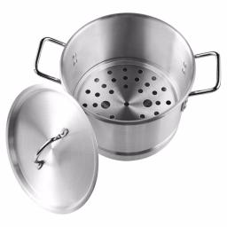 IMUSA 32 Qt. Aluminum Stovetop Steamer with Lid and Steam Tray thumbnail 5