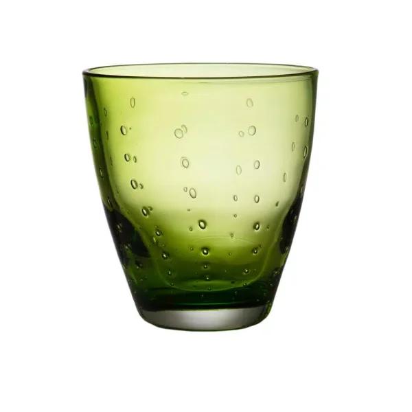 Unbranded Rain Drop Sea Foam Green Double Old-Fashioned Glass, Set of 4