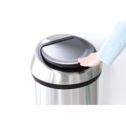Brabantia 16 Gallon Matte Steel Fingerprint Proof Touch Top Trash Can thumbnail 5