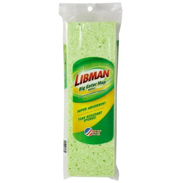 Libman Big Gator Mop Refill, Heavy-Duty Butterfly Sponge Mop Replacement