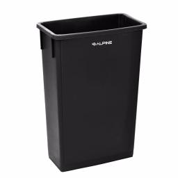 Alpine Industries 23 Gal. Black Commercial Waste Basket Trash Can thumbnail 1