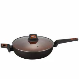 AMERCOOK 12 in. Volcano Stone Nonstick Wok Pan, Forged Aluminum, Induction Compatible thumbnail 1