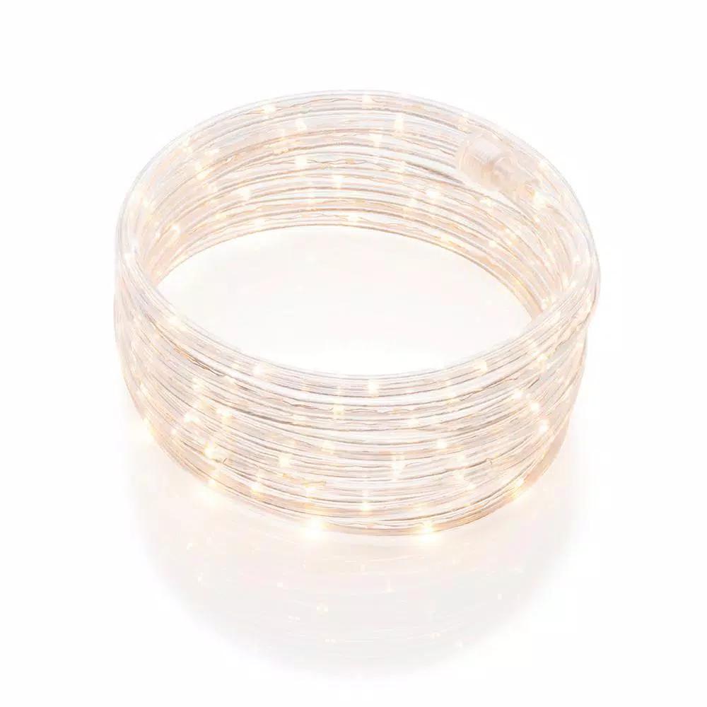 DEERPORT DECOR 16 ft. Soft White LED Rope Light 360° Directional Shine, Indoor/Outdoor Decoration (2-Pack)