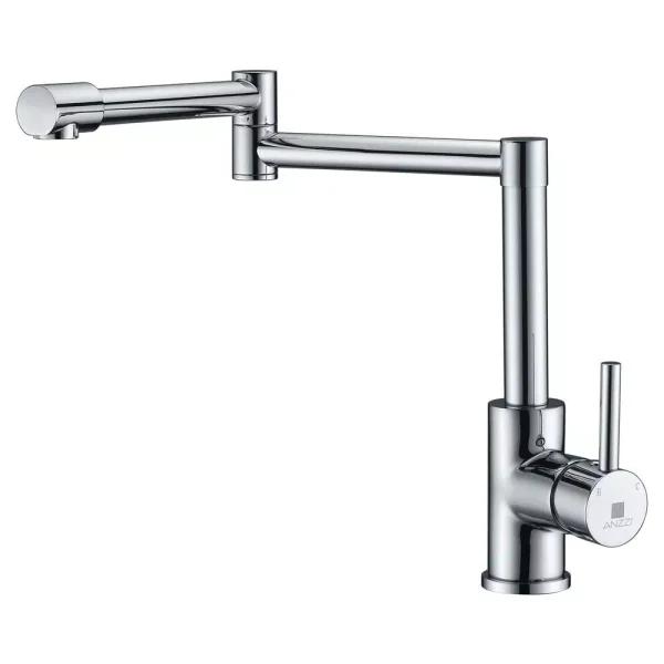 ANZZI Manis Series Deck-Mounted Pot Filler, Polished Chrome
