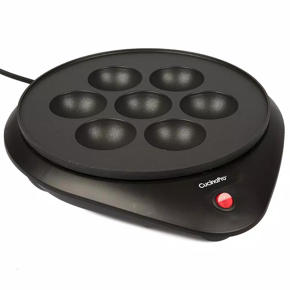 CucinaPro 800W Electric Ebelskiver Maker, Non-Stick Danish Pancake Pan
