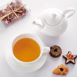 MALACASA White Porcelain Tea for One Set - 3 Piece Teapot, Teacup and Saucer Set thumbnail 5
