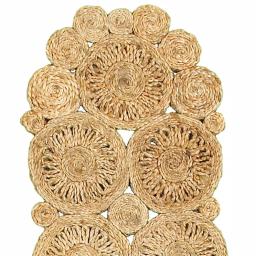 LR Resources Natural Jute Rectangle Indoor Table Runner, 16 in. x 80 in., Bohemian Farmhouse Style thumbnail 3