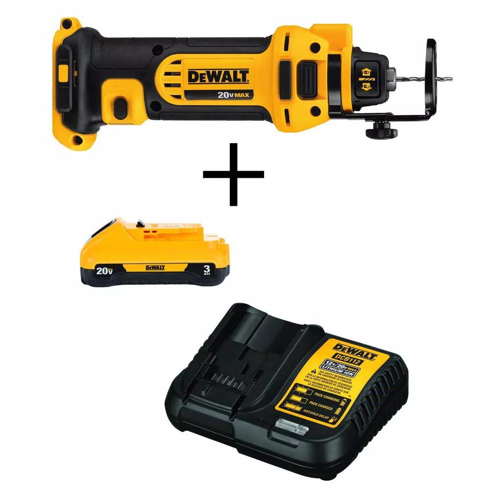 DEWALT 20V MAX Cordless Drywall Cut-Out Tool Kit with 3.0Ah Battery and Charger