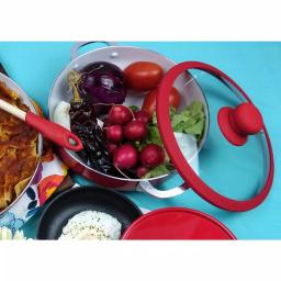 IMUSA 3.2 Qt. Ceramic Nonstick Caldero with Glass Lid and Silicone Rim thumbnail 5
