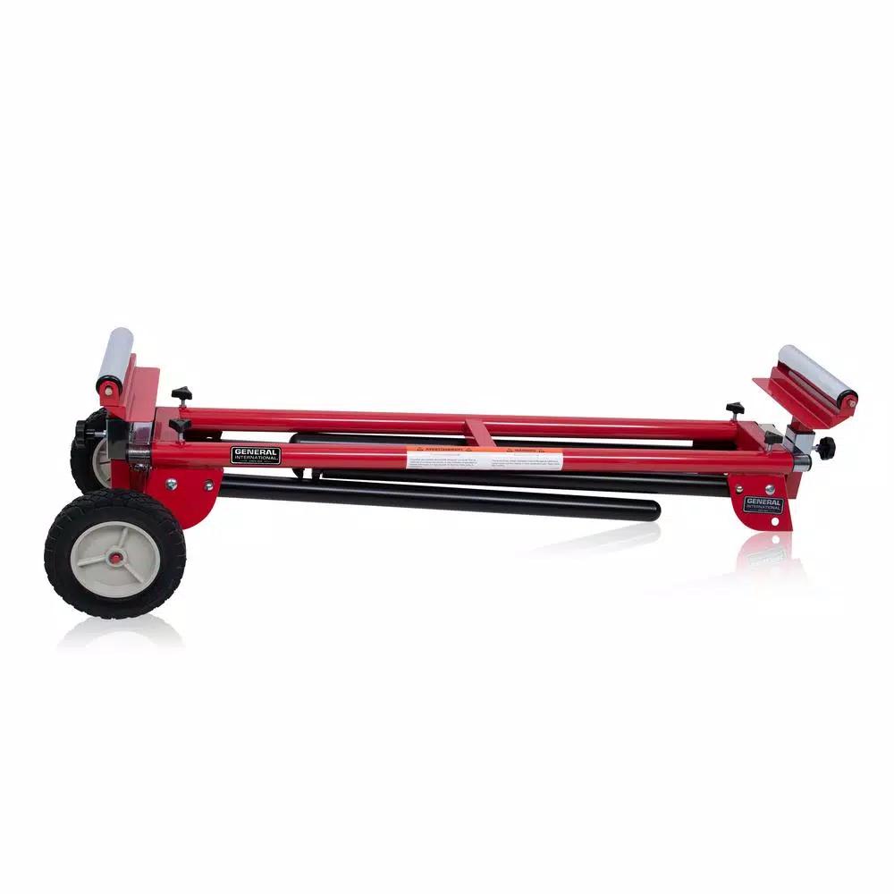 General International MS3102 Miter Saw Stand with Solid Tires and Adjustable Extensions