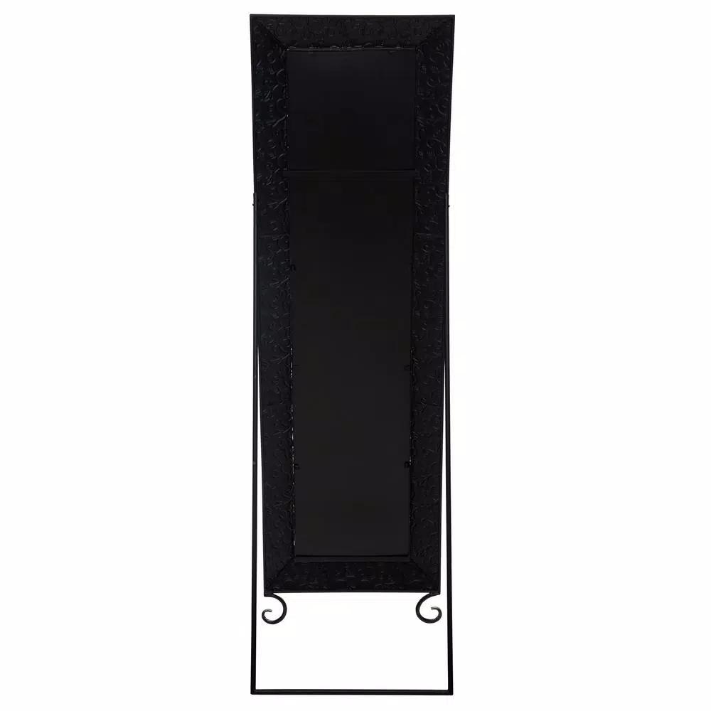 Pinnacle Antique Bronze Embossed Metal Full Length Mirror - Oversized Modern Standing Mirror